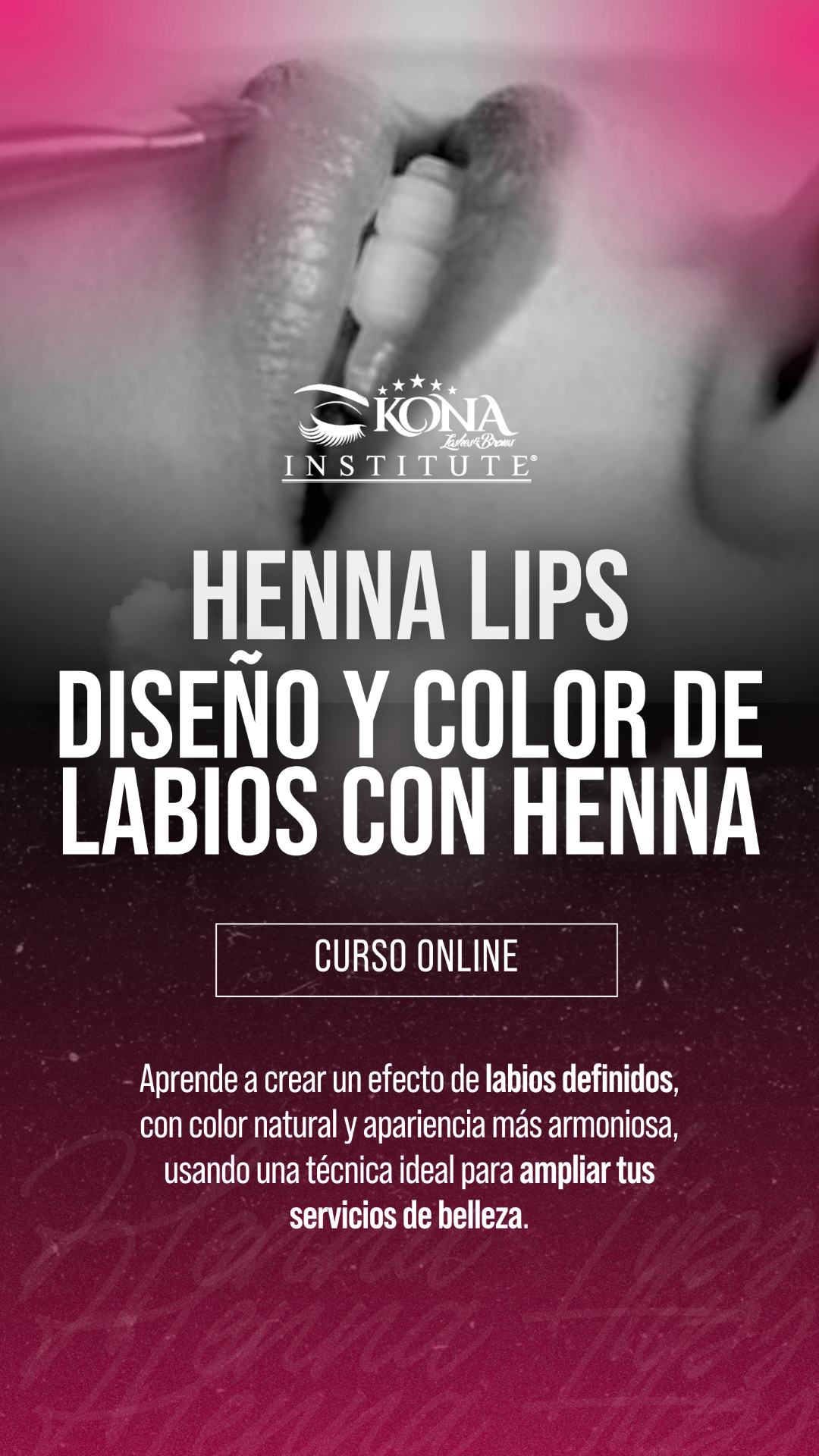 Curso online de Henna Lips · Diseño y color de labios con henna